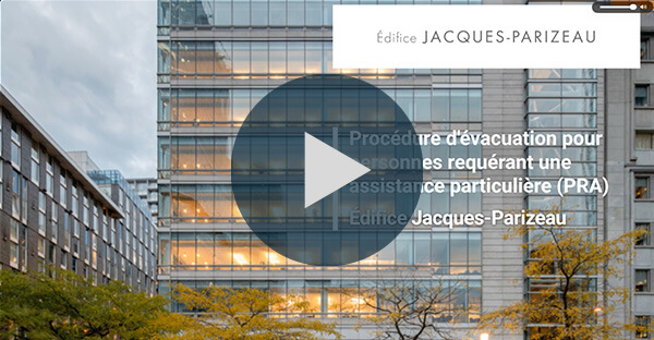 Vidéo : procédure d'évacuation pour personnes requérant une assistance particulière (PRA)